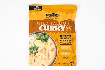 *Award Winning* Wild Salmon Curry, Alaska Sockeye, Mild & Sweet in Coconut Milk & Fresh Ingredients, From the Fishermen Deck-to-Dish, No Preservatives, 9 oz. - (Pack of 8)