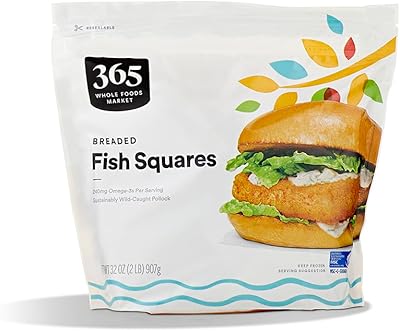 365 by Whole Foods Market, Wild Caught Breaded Fish Squares, 32 oz, Frozen
