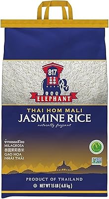 817 Elephant Thai Hom Mali White Jasmine Rice - 15 lb Bag