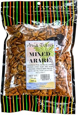 Asia Trans Mixed Arare Rice Crackers - Hawaiian Favorite - Sweet & Salty Japanese Crunchy Gourmet Trail Mix Snack