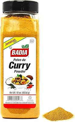 Badia Curry Powder Jamaican Style, 16 oz – Authentic Island-Inspired Blend of Spices for Bold Caribbean Flavor