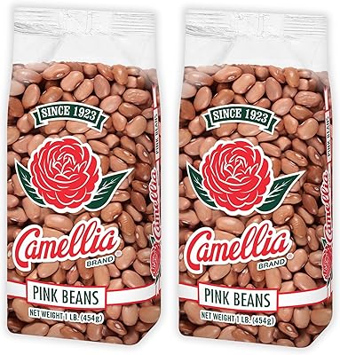 Camellia Brand Dried Pink Beans – Premium Non-GMO Legumes for Southwestern Chili, Puerto Rican Habichuelas, Refried Bean, Santa Maria Pinquitos, Soups, Stews, and Rice Dishes – Gluten-Free, High Prote