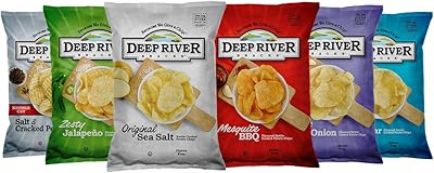 Deep River Snacks Salt & Cracked Pepper Kettle Cooked Potato Chips, 2 Ounce (Pack of 24)