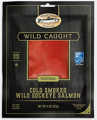 Ducktrap, Cold Smoked wild Sockeye Salmon, 0.25lb