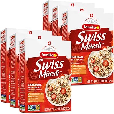 Familia Swiss Muesli Cereal, Original Recipe with Fruit and Nuts - Enjoy Hot, Cold or as Overnight Oats, 29 oz (Pack of 1)