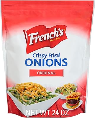 French's Original Crispy Fried Onions, 24 oz - One 24 Ounce Bag of Crunchy Fried Onions to Sprinkle on Salads, Potatoes, Chicken, Burgers and Green Bean Casseroles