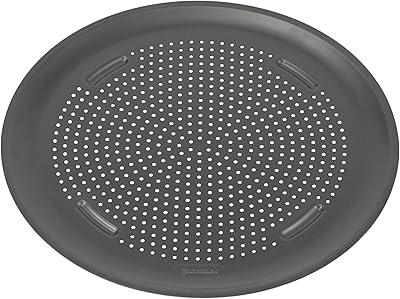 GoodCook AirPerfect Nonstick 16” Pizza Pan – Pizza Tray for Oven, Perforated Round Pizza Pan, Carbon Steel Baking Pan, Homemade, Frozen & Leftover Slices