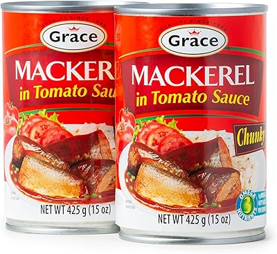 Grace Chunky Mackerel In Tomato Sauce 15oz - 2 Pack - Canned Mackerel