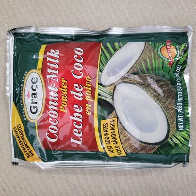 Grace Coconut Milk Powder 1.76oz - 12 Pack - Leche de Coco en Polvo - Caribbean Powdered Coconut Milk - No Preservatives, No Refrigeration - Just Add Water - Milk Substitute - Coffee Creamer