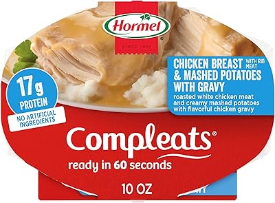 HORMEL COMPLEATS Chicken Breast & Mashed Potatoes With Gravy Microwave Tray, 10 oz (Pack of 6) - Available at World Ethnic Foods on StoresGo