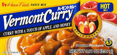 House Foods, Vermont Curry with A Touch of Apple and Honey (Hot), 8.1 oz