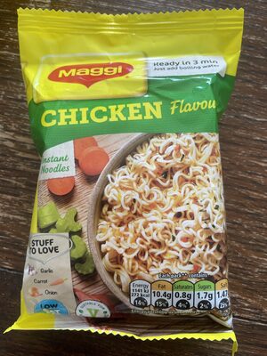Instant 2 Minute Maggi Noodles - Chicken Flavor with Seasonings (Pack of 5 Packs / 80g Ea) To boost the goodness in your bowl ... So Delicious Meal