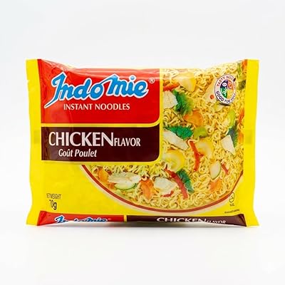 Instant Chicken Flavored Noodles 40 Pack - Bulk Box, Quick Cook Nigerian Style Asian Noodles, Savory Chicken Seasoning, Easy-Prepare Fast Meal, 70g Packs Ready in Minutes