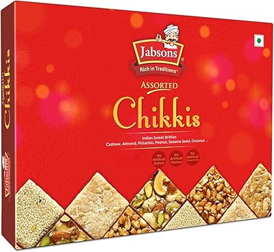 Jabsons - Chikki Assorted, Indian Sweet Brittles, 800 G (28.2 Oz)