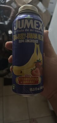 Jumex Strawberry Banana Nectar Juice - Made with Fresh Fruit Puree - Tropical Fruit Juice Concentrate for Smoothie Mix, Cocktail Mixers, Kids Drinks & Mexican Beverages - 32.4oz, 1 Pack Carton