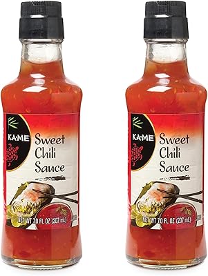 KA-ME Sweet Chili Sauce - Sweet and Spicy Asian Flavors - No Preservatives, No MSG - Ideal for Dipping, Marinades, and BBQ - Versatile for Meats, Seafood, and Vegetables - 7.0 oz (Pack of 2)