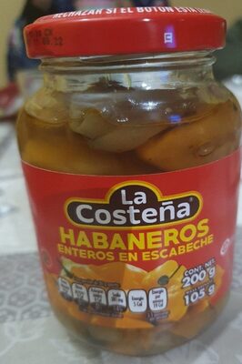 La Costeña Sliced Habanero Pepper for Mexican Food, Mango Habanero Salsa, Guacamole, Enchiladas, Spicy Nacho & Taco Toppings - Hot Pickled Vegetables - 10x Spicier than Jalapeños - 7.4 oz, 12 Pack - Available at World Ethnic Foods on StoresGo