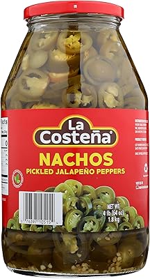 La Costeña Sliced Nacho Jalapeno Peppers - Pickled Jalapenos - Jalapeno Pepper - Hot Peppers - Mexican Food, Guacamole, Spicy Nacho & Taco Toppings, Enchiladas & Salsa - 7oz, 1 Pack Canned Jalapenos