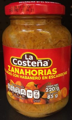 La Costeña Sliced Pickled Carrots with Pickled Jalapenos - Sliced Carrots with Jalapeno Peppers - Mexican Food, Taco Toppings & Salsa - Hot Pickled Vegetables - 14.1oz, 12 Pack Canned Vegetables