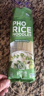 Lotus Foods Organic Traditional Pho Rice Noodles - Gluten Free Pho Noodles, Organic Rice Noodles, Vietnamese Pho Rice Noodles, GF, Vegan, USDA Organic - 8 Oz (Pack of 8)
