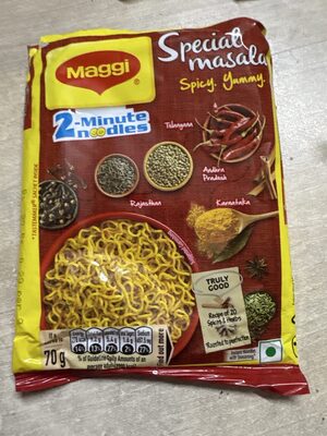 Maggi Classic Indian Masala Noodles, 3 min Indian Noodles, Mildly Spicy, Vegetarian, Halal, Kosher, 4 Pack
