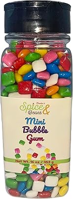 Mini Bubble Gum | Ice Cream Topping & Dessert Decoration | by Dasher's Spice & Beans | 1 lb.