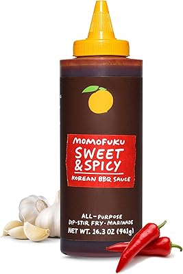 Momofuku Sweet & Spicy Korean BBQ Sauce with Gochujang, Black Pepper, Soy & Garlic for Stir Fry, Barbecue, and Marinade; Umami flavor with Low Spice