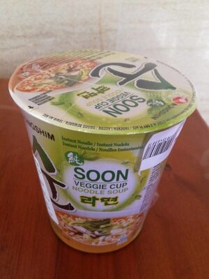 Nongshim Soon Cup Noodle Soup, Veggie, 2.6 Ounce (Pack of 6)