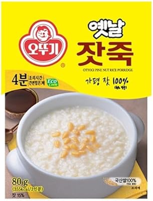 Ottogi Pine Nut Rice Porridge Mix, Ready to Cook, 80g