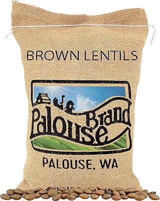 Palouse Brand Certified Glyphosate Residue Free Brown Lentils | 5 LBS | Desiccant Free | Sproutable | Non-GMO Project Verified | Kosher