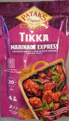 Patak’s Tikka Marinade Paste - Mild Indian Tikka Paste w/5 Expertly Blended Indian Spices - Gluten-Free & Vegan - Flavorful Chicken Marinade for Grilling, Roasting & Pan Cooking - 10oz Jar (Pack of 2)