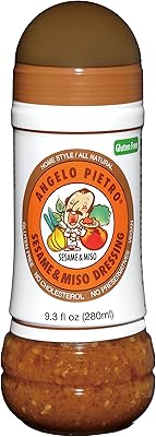 Pietro Sesame & Miso Japanese Vinaigrette Dressing, 9.3 oz | Sesame Dressing & Marinade for Salads, Vegetables & Seafood | Gluten-Free, Vegetarian
