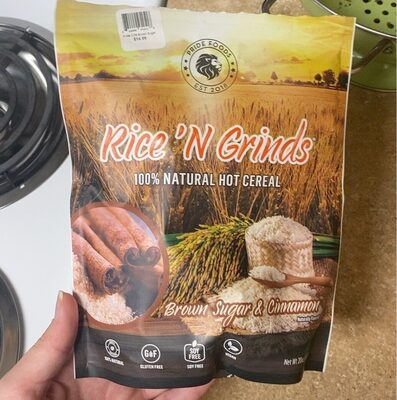 Pride Foods Rice 'N Grinds Hot Cereal - Gluten-Free, Non-GMO, Vegan-Friendly, Natural Rice Breakfast, Quick & Easy Hot Meal, Low-Fat Comfort Food, 4 Servings, Variety Pack