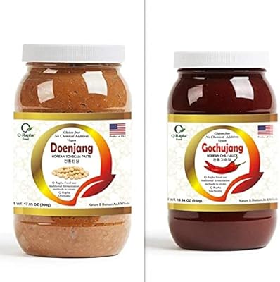 Q-Rapha Premium Korean Doenjang (17.9) and Gochujang (19.9) - 2 pack