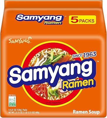 Ramen Korean Noodle Soup, 4.23 oz (Pack of 5)