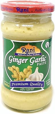 Rani Ginger Garlic Cooking Paste 10.5oz (300g) Glass Jar ~ Vegan | Gluten Free | NON-GMO | No Colors | Indian Origin