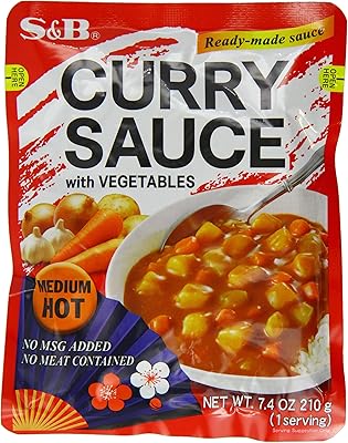 S&B Curry Sauce with Vegetables Medium Hot,7.4 Ounce (Pack of 10) - Available at World Ethnic Foods on StoresGo
