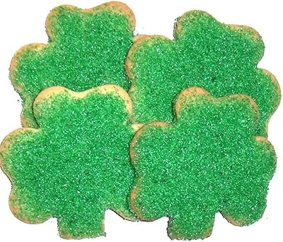 Scott's Cakes Shamrock Cookies with 2 Shades of Green Sugar Cookies in a 1 Pound White Square Bakery Box
