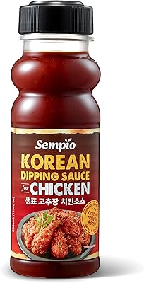 SEMPIO Korean Dipping Sauce for Chicken - Sweet & Spicy Flavor with Authentic Gochujang. Zero Trans Fat, Perfect for Fried Wings and Tempura (8.5fl oz / 300g)