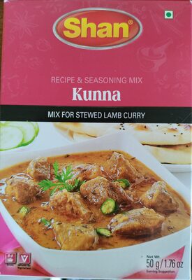 Shan Kunna Recipe and Seasoning Mix 1.76 oz (50g) - Spice Powder for Traditional Velvety Stewed Curry - Suitable for Vegetarians - Airtight Bag in a Box (Pack of 3)