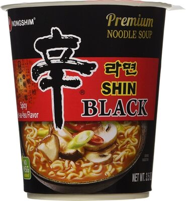 Shin Black Noodle Soup, Spicy, 3.5 Ounce (Pack of 6)
