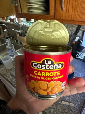 Sliced Pickled Carrots with Pickled Jalapenos - Sliced Carrots with Jalapeno Peppers - Mexican Food, Taco Toppings & Salsa - Hot Pickled Vegetables - 14.1oz, 6 Pack Canned Vegetables