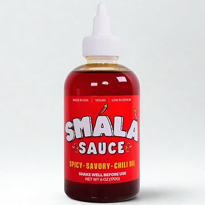 Smala Chili Oil Sauce - Tingly, Spicy, Savory, Umami - Perfect For Pizza, Meat, Veggies, Ramen, Noodles, Dumplings - Garlic, Onion, Sichuan Pepper - Made In USA - Vegan, Gluten Free (6 oz - 1 Pack)