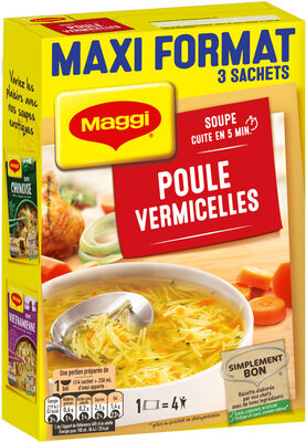 Sopa Sabor a Pollo Con Fideos (Chicken Flavored Pasta Soup Mix) - 2.11oz [Pack of 6] by Maggi