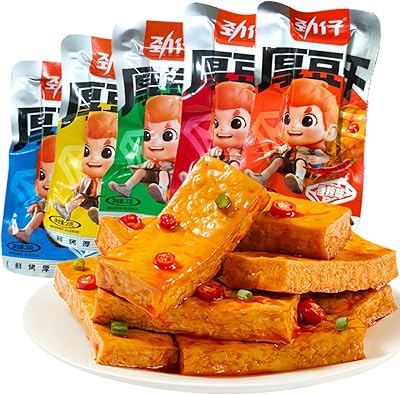 Spicy Dried Tofu Snacks, Multi-Flavor Dried Tofu, Chinese Specialty Snacks, Five-Flavor Product Combination Gift Pack, 20 Bags Of Individual Packaging, Office Essential，440g15.5Oz (Mixed Pack)
