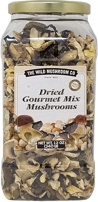 The Wild Mushroom Co. Dried Gourmet Mix European Mushrooms 12 Ounces (340g)