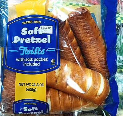 Trader Joe's Soft Pretzel Twists with Salt Packet, 14.3 oz, Traditional Style Baked Snack