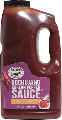 Ventura Foods LLC SauceCraft Gochujang Korean Pepper Sauce, Versatile, Globally Inspired Food Service Dipping Sauce Elevates Your Menu with Umami Heat and Trend-Forward Flavor, 0.5 Gallon