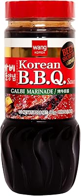 Wang Galbi Marinade, Simple and Easy to Cook, Savory, Sweet and Smoky, Korean BBQ Sauce, Kalbi Marinade, 16.93 Ounce
